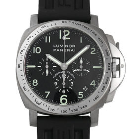 パネライ ルミノール クロノグラフ 40mm ブラック PAM00074