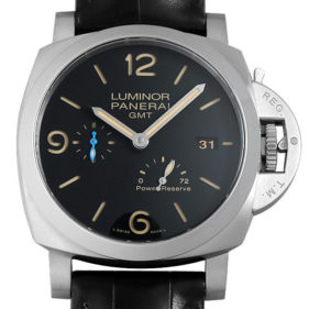 パネライ ルミノール 1950 3DAYS GMT パワーリザーブ アッチャイオ ブラック PAM01321