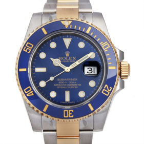 ロレックス サブマリーナ デイト 116613LB ブルー 最新保証書