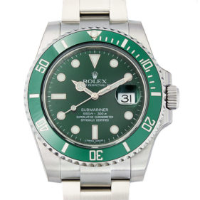 ロレックス サブマリーナ デイト 116610LV グリーン 最新保証書