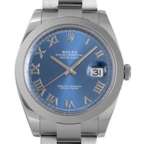 ロレックス デイトジャスト41 126300 オイスターブレス ブルー/ローマ
