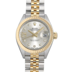 ロレックス デイトジャスト28 279173G シルバー 10Pスターダイヤ