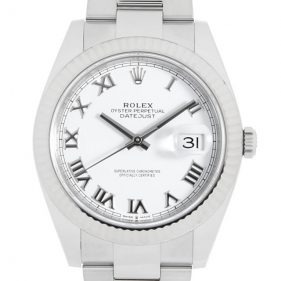 ロレックス デイトジャスト41 126334 オイスターブレス ホワイト/ローマ