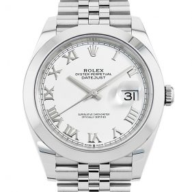 ロレックス デイトジャスト41 126300 ジュビリーブレス ホワイト/ローマ