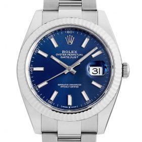 ロレックス デイトジャスト41 オイスターブレス ブルー 126334