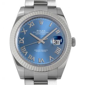 ロレックス デイトジャスト41 126334 オイスターブレス アズーロブルーローマ