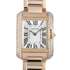 カルティエ タンクアングレーズ SM サイドダイヤ シルバー WT100002