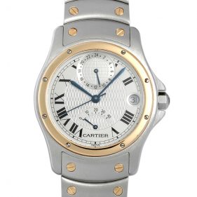 カルティエ サントス ロンド GMTパワーリザーブ150周年 シルバー W20038R3