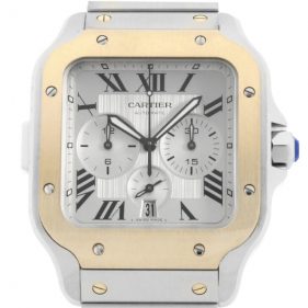 カルティエ サントス ドゥ カルティエ クロノグラフ シルバー W2SA0008