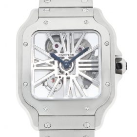 カルティエ サントス ドゥ カルティエ ウォッチ LM スケルトン WHSA0015