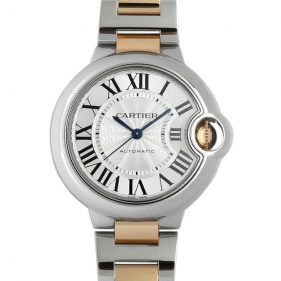 カルティエ バロンブルー 33mm シルバー W2BB0002