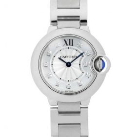 カルティエ バロンブルー 11Pダイヤ シルバー W4BB0029