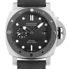 パネライ サブマーシブル クアランタクアトロ グリージョ ロッチャ eSteel 44mm グレー PAM01288