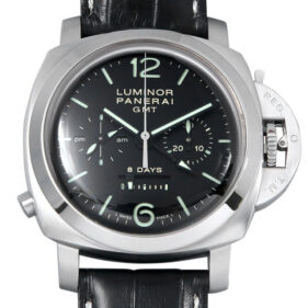 パネライ ルミノール 1950 8DAYS GMT クロノグラフ モノプルサンテ ブラック PAM00275