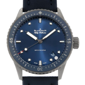 ブランパン フィフティ ファゾムス バチスカーフ 5000-0240-O52A ブルー キャンバスストラップ