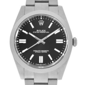 ロレックス オイスターパーペチュアル41 ブラック 124300