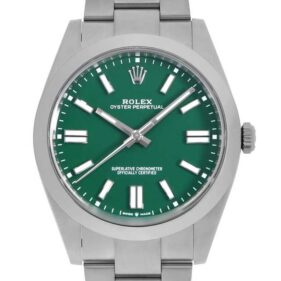 ロレックス オイスターパーペチュアル41 グリーン 124300