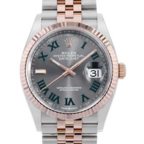 ロレックス デイトジャスト36 126231 ジュビリーブレス グレー/グリーンローマ